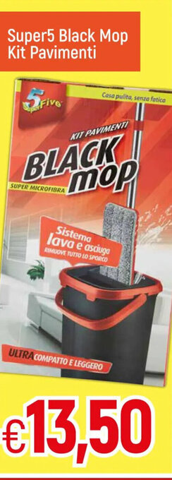 Galassia Super5 Black Mop Kit Pavimenti offerta