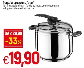 Pentola pressione "star" 7 litri