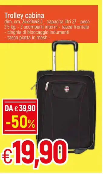 Galassia Trolley cabina cm. 34x20x48,5 offerta