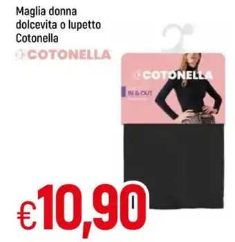 Galassia Cotonella Maglia donna dolcevita o lupetto offerta