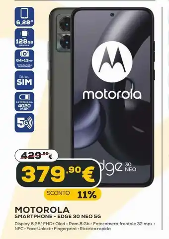 Euronics Motorola smartphone - edge30 neo 5g offerta
