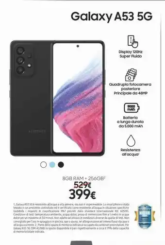 Euronics Smartphone samsung galaxy a53 5 g offerta