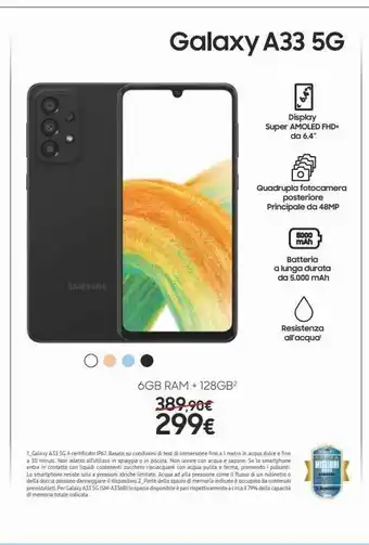 Euronics Smartphone samsung galaxy a33 5 g offerta