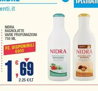 Nidra bagnolatte varie profumazioni 750ml