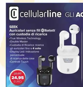 Euronics Auricolari senza fili bluetothe con custodia di ricarica seek offerta