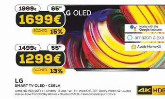 Euronics Smart tv olde - cs6la  lg offerta
