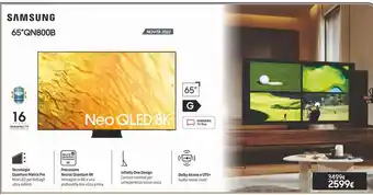 Euronics Tv samsung 65 " qn800b offerta