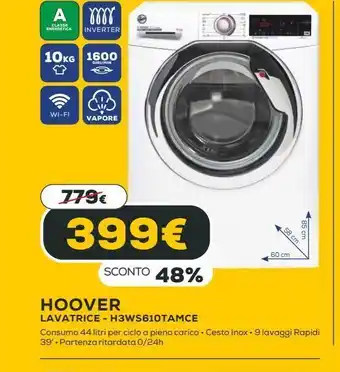 Euronics Lavatrice hoover - h3ws610tamece offerta