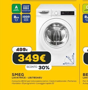 Euronics Lavatrice smeg lb1t80aeu offerta