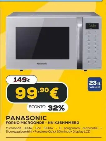 Euronics Forno a microonde panasonic - nn k36hmmebg offerta