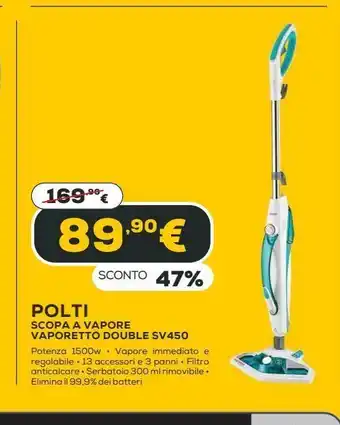 Euronics Scopa a vapore polti vaporetto doubele sv450 offerta