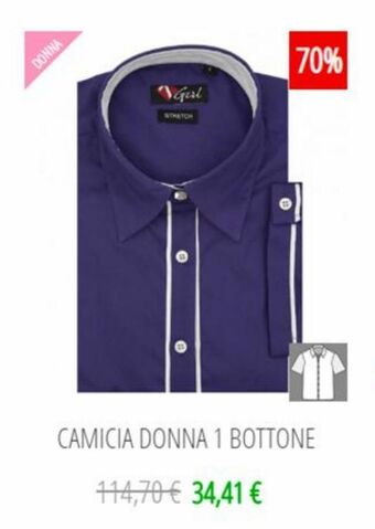 Camicia donna 1 bottone