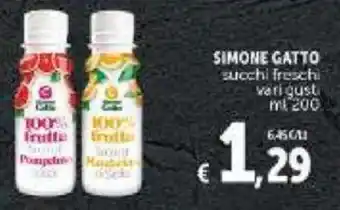 Deco Supermercati Simone Gatto succhi freschi vari gusti 200 ml offerta