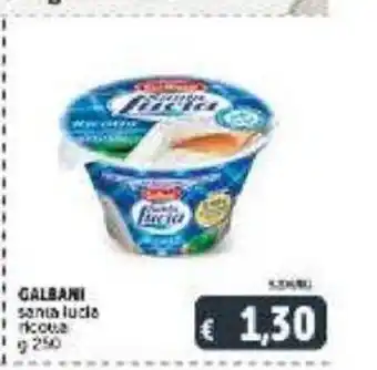 Deco Supermercati Galbani santa lucia ricotta 250 g offerta