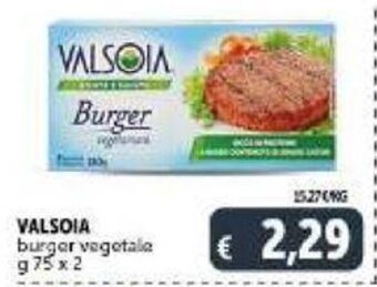 Deco Supermercati Valsoia burger vegetale g 75 x 2 offerta