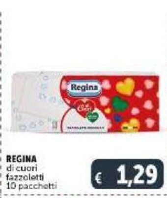 Deco Supermercati Regina di cuori fazzoletti 10 pacchetti offerta