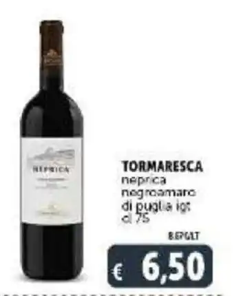 Deco Supermercati Tormaresca neprica negroamaro di puglia igt 75 cl offerta
