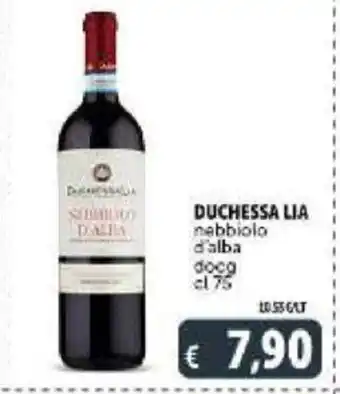Deco Supermercati Duchessa Lia nebbiolo d'alba docg 75 cl offerta