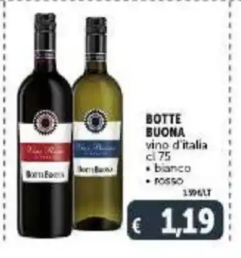 Deco Supermercati Botte Buona vino d'italia 75 cl bianco rosso offerta