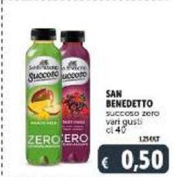 Deco Supermercati San Benedetto succoso zero vari gusti cl 40 offerta