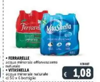 Deco Supermercati Ferrarelle Acqua Minerale Effervescente Naturale Vitasnella 50 cl x 6 bottiglio offerta