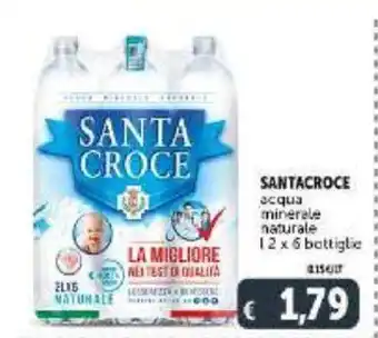 Deco Supermercati Santacroce acqua minerale naturale 2 L x 6 bottiglie offerta