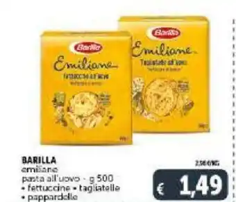 Deco Supermercati Barilla emiliano pasta all'uovo - g500 offerta