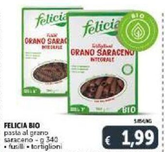 Deco Supermercati Felicia Bio pasta al grano saraceno - g 340 offerta