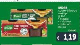 Deco Supermercati Knorr cuore di brodo vari tipi g 112 offerta
