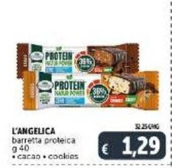 Deco Supermercati L'Angelica barretta proteica g 40 cacao / cookies offerta