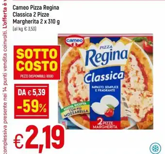 IperFamila Cameo Pizza Regina Classica 2 Pizze Margherita 2 x 310 g offerta