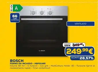 Forno da incasso bosch hbf011br