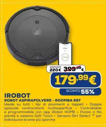Euronics Robot aspirapolvere irobot - roomba 697 offerta