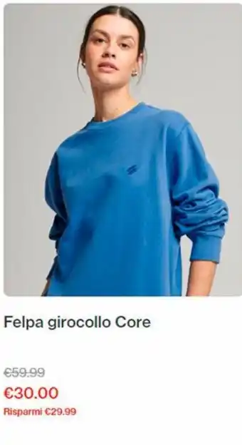 Felpa giricollo core