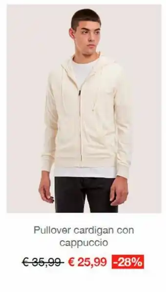 Pullover cardigan con cappuccio