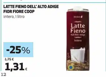 Coop Latte fieno dell'alto adige fior fiore coop offerta