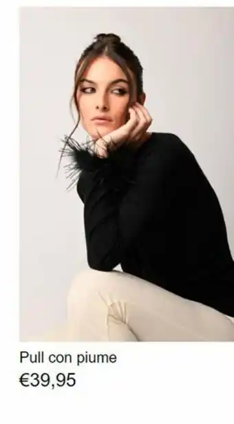 Pull con piume
