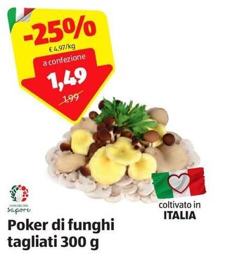 ALDI Poker di funghi tagliati offerta