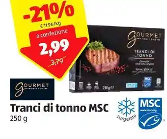 ALDI Tranci di tonno msc offerta