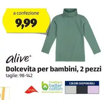 ALDI Dolcevita per bambini, 2 pezzi offerta