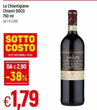 IperFamila Le Chiantigiane Chianti DOCG 750 ml offerta