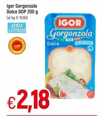 IperFamila Igor Gorgonzola Dolce DOP 200 g offerta