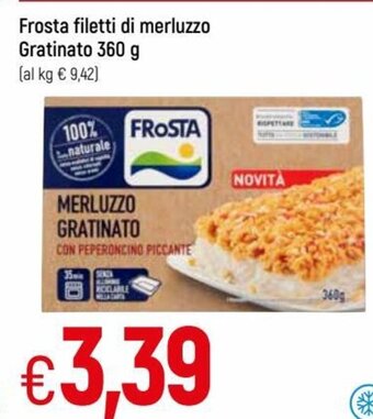 IperFamila Frosta filetti di merluzzo Gratinato 360 g offerta