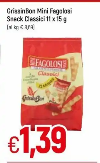 IperFamila GrissinBon Mini Fagolosi Snack Classici 11x15 g offerta
