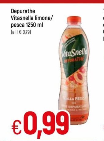 IperFamila Depurathe Vitasnella limone/ pesca 1250 ml offerta