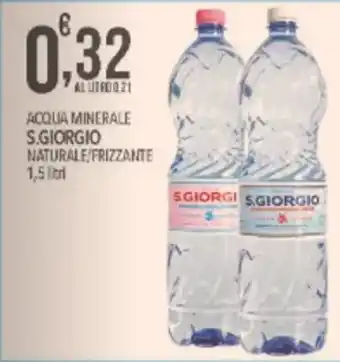 Iper Romagnolo S.Giorgio Acqua Minerale Naturale/Frizzante 1,5 litri offerta