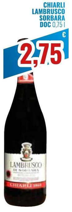 Paladini Otello Supermercato Chiarli Lambrusco Sorbara DOC 0,75 l offerta