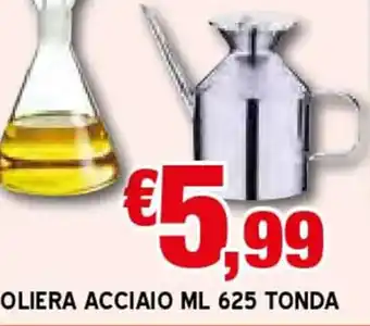 Oliera Acciaio 625 ml Tonda