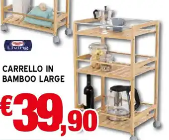 Domopak Living Carrello in Bamboo Large