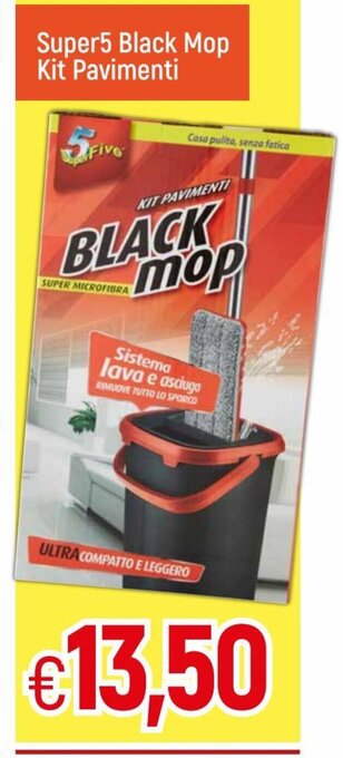 IperFamila Super5 Black Mop Kit Pavimenti offerta